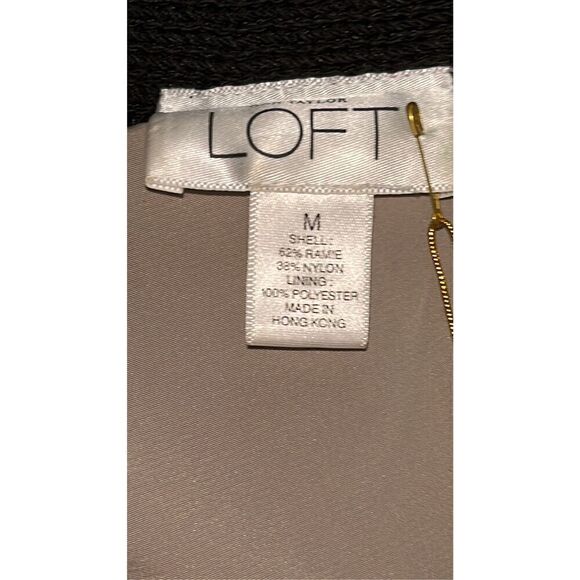 Ann Taylor Loft Women’s Medium Flare Geometric Nylon Midi Skirt Lace Detail - Picture 4 of 6